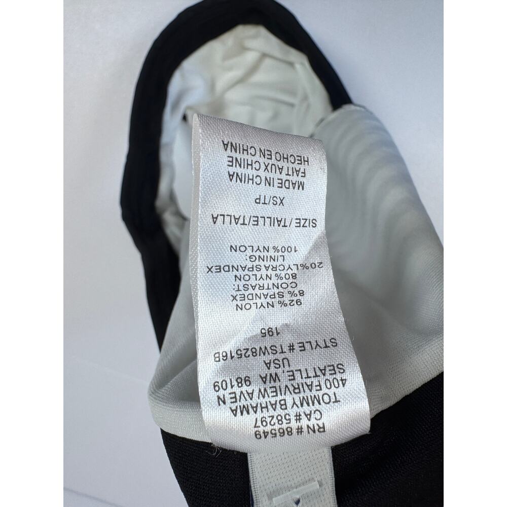Tommy Bahama Little Stripe Halter Tankini Swimwear Set Black White Womens XS NWT - Picture 8 of 9